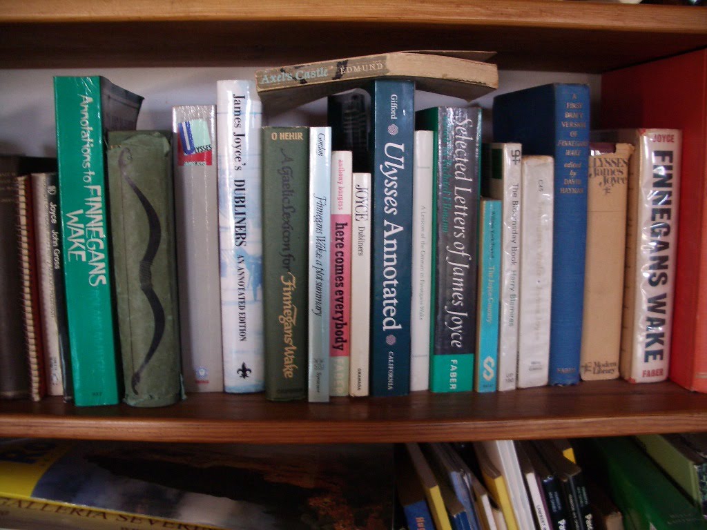 My bookshelf of Joyce-related books